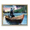 Stupell Industries Boating Black Bear Floater Framed Canvas Wall Art Design by Adam Swanson
